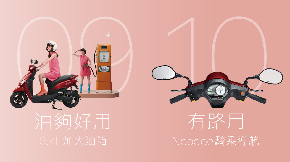 輕量化科技,94kg同級車輕巧No.1,搭載Noodoe智慧導航不迷路,再送1年期富邦失竊險!